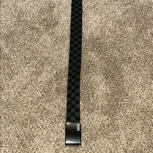 Vans Black and Gray Checkered Belt